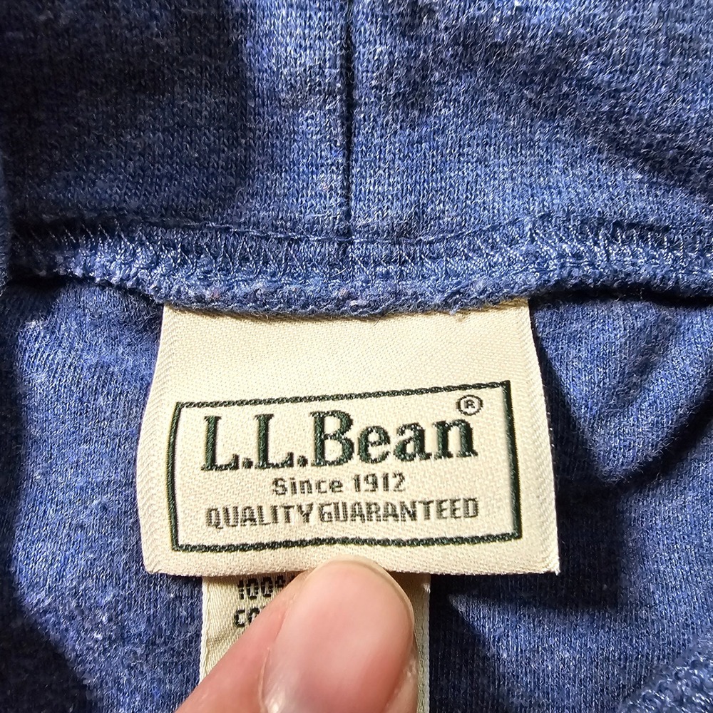 Women's L.L. Bean Heather Blue Turtleneck Pullover Size XL Reg 0ND15 100% Cotton - Picture 9 of 11